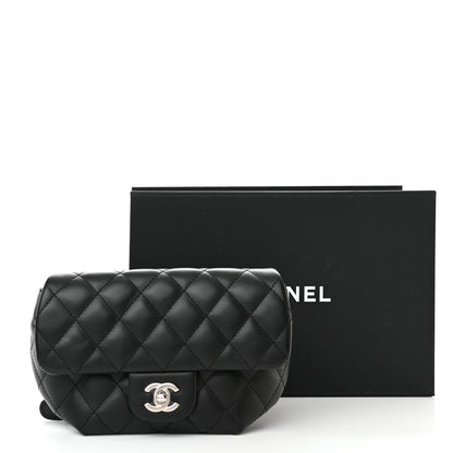 Chanel Calfskin Quilted CC Uniform Flap Belt Bag Black 11 of 11