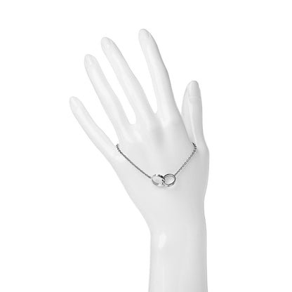 Cartier 18K White Gold Interlocking LOVE Bracelet 2 of 4