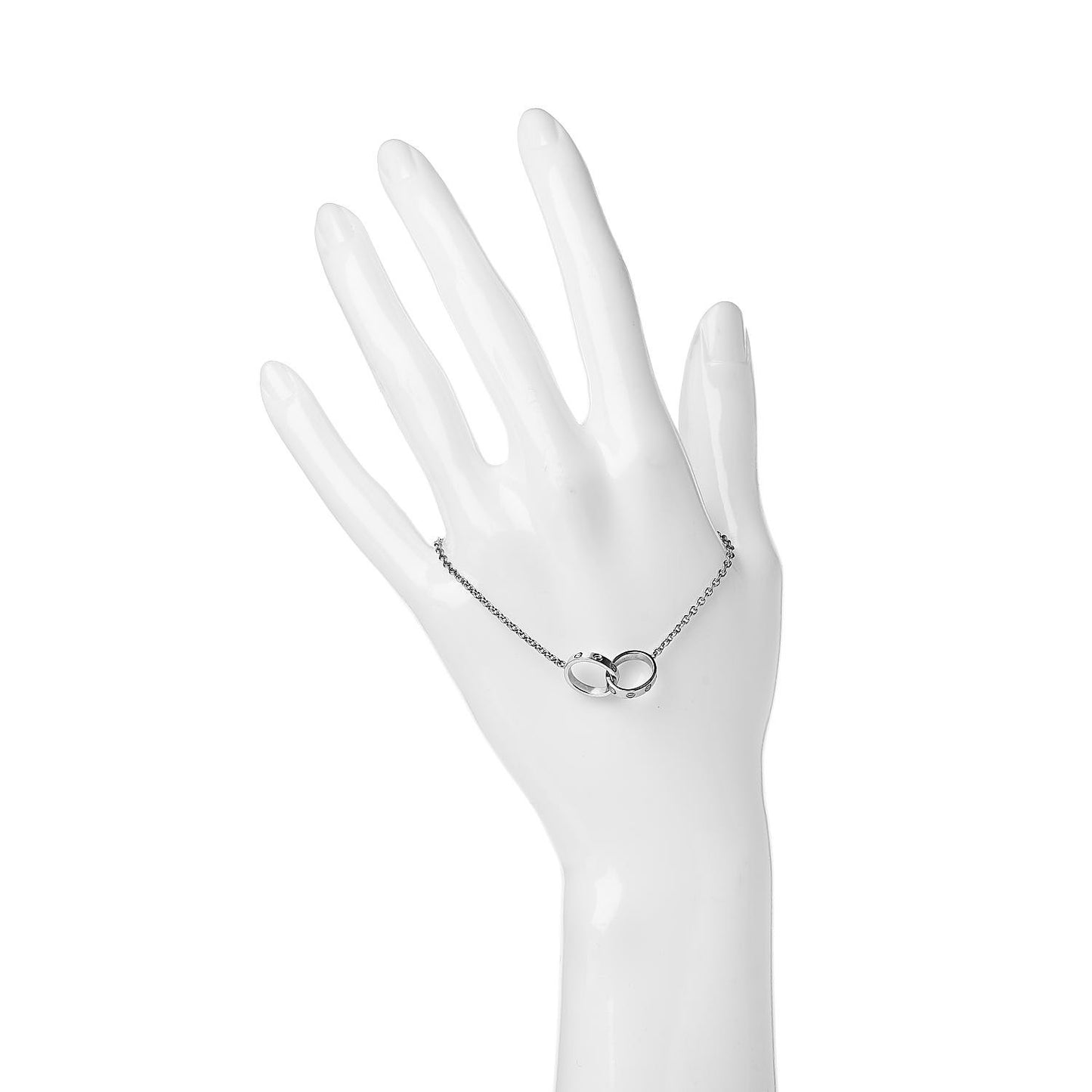 18K White Gold Interlocking LOVE Bracelet