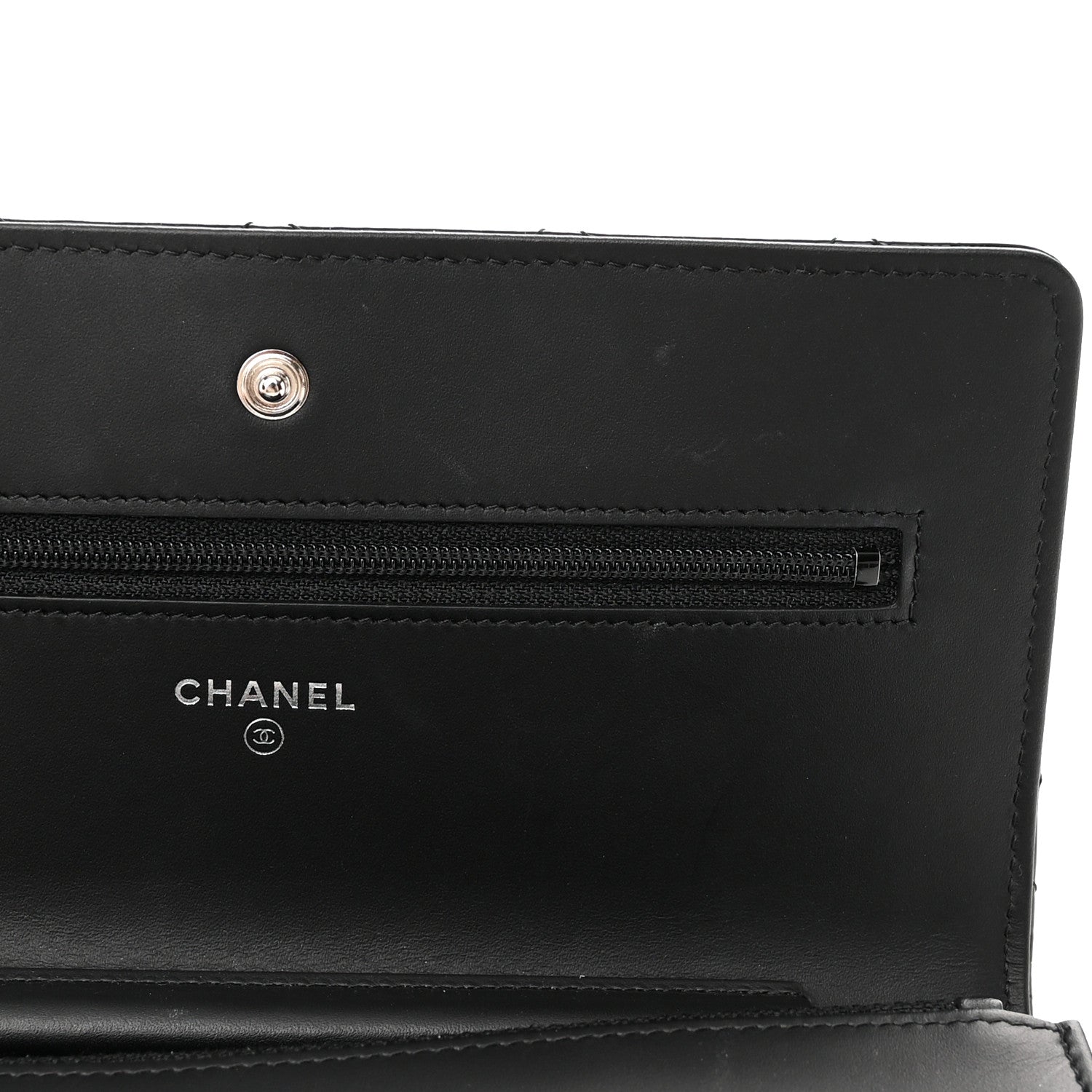 Chanel Patent Quilted Wallet On Chain WOC Black 13 of 17