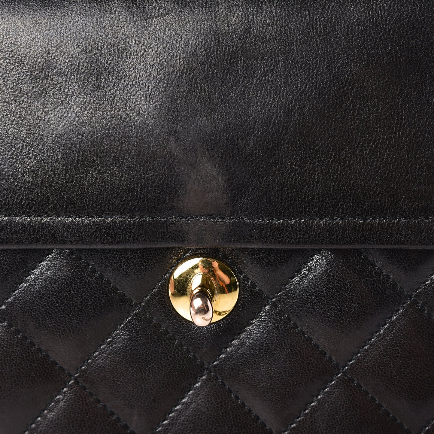 Lambskin Quilted Small Double Flap Black