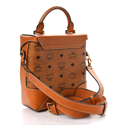 MCM Visetos Small Soft Berlin Crossbody Cognac 3 of 9