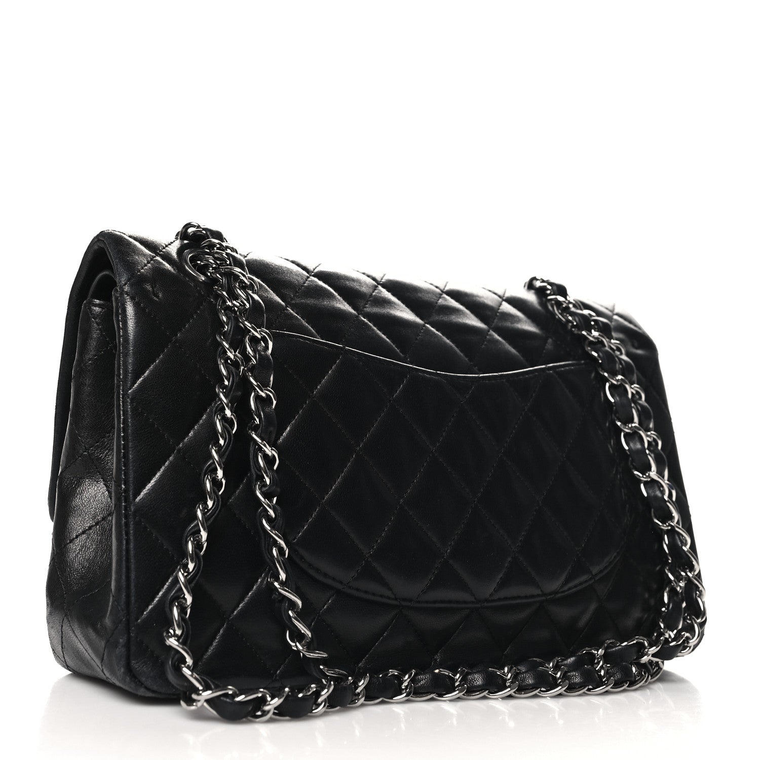Chanel Lambskin Quilted Medium Double Flap Black 3 of 13