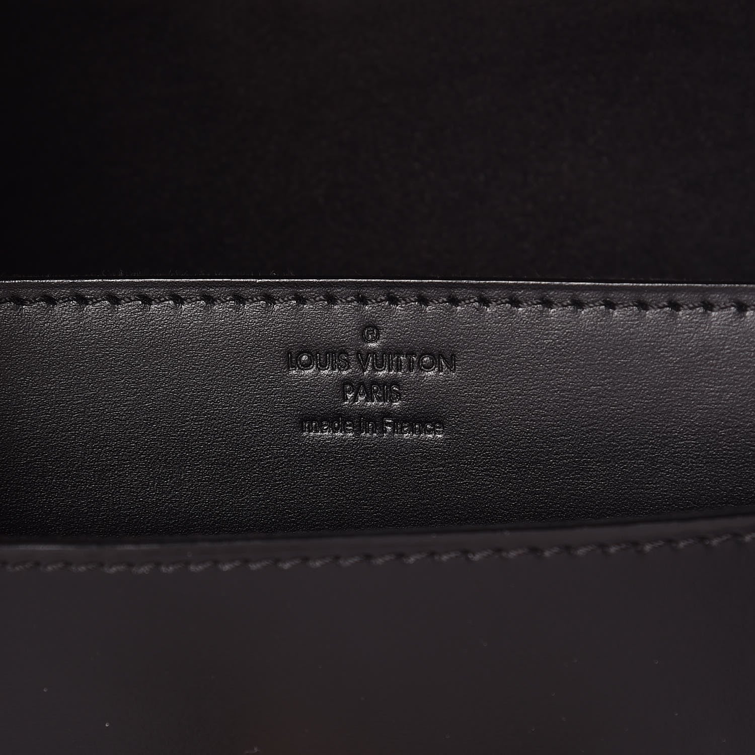 Louis Vuitton Calfskin Chain Louise MM Black 8 of 9