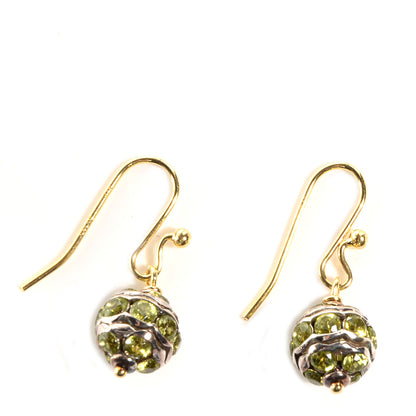 David Yurman 18k Gold 10mm Peridot Drop Earrings 1 of 6