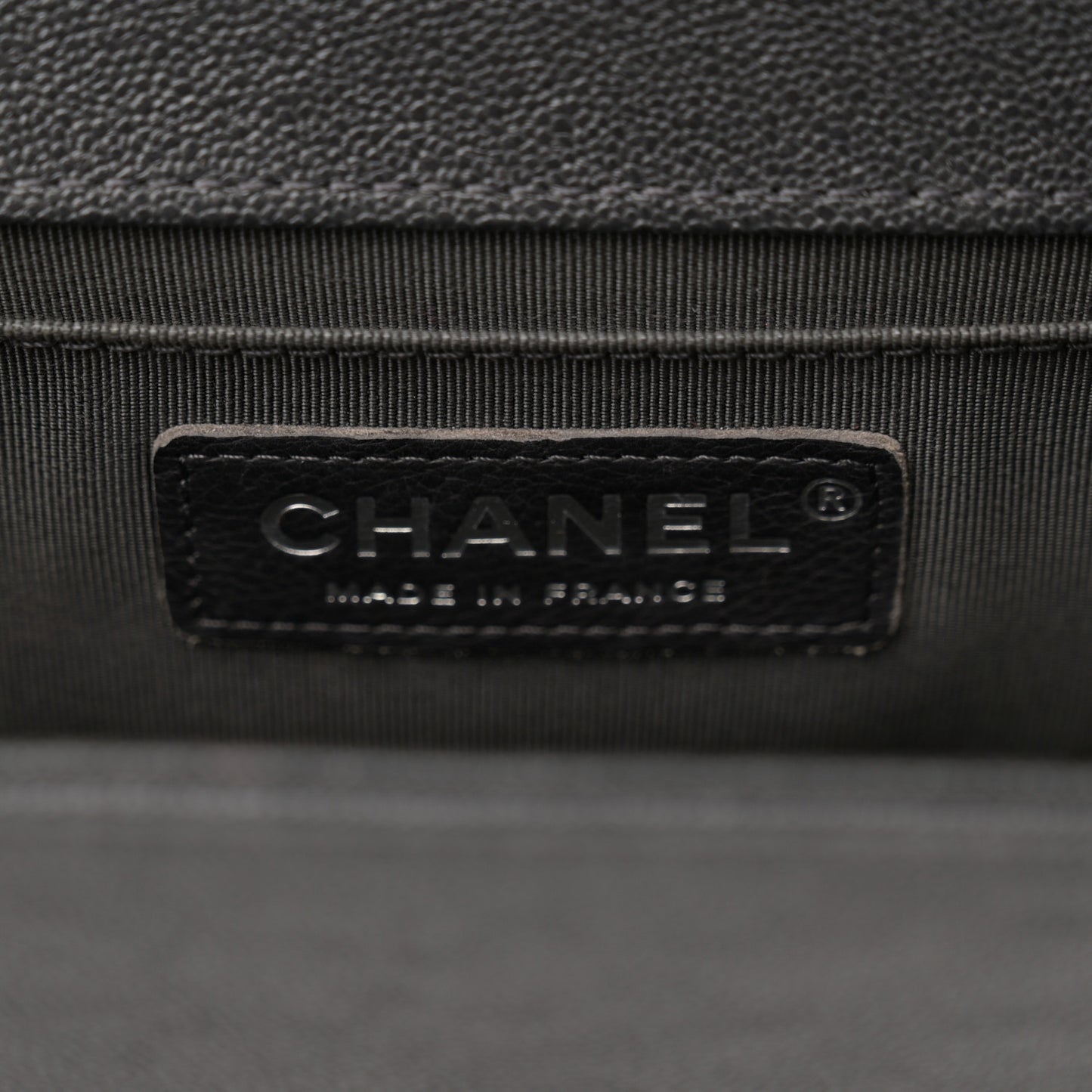 Caviar Quilted Small Boy Flap Grey