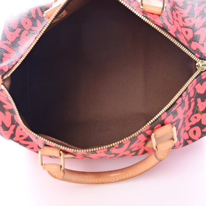 Louis Vuitton Monogram Graffiti Speedy 30 Fuchsia 5 of 17