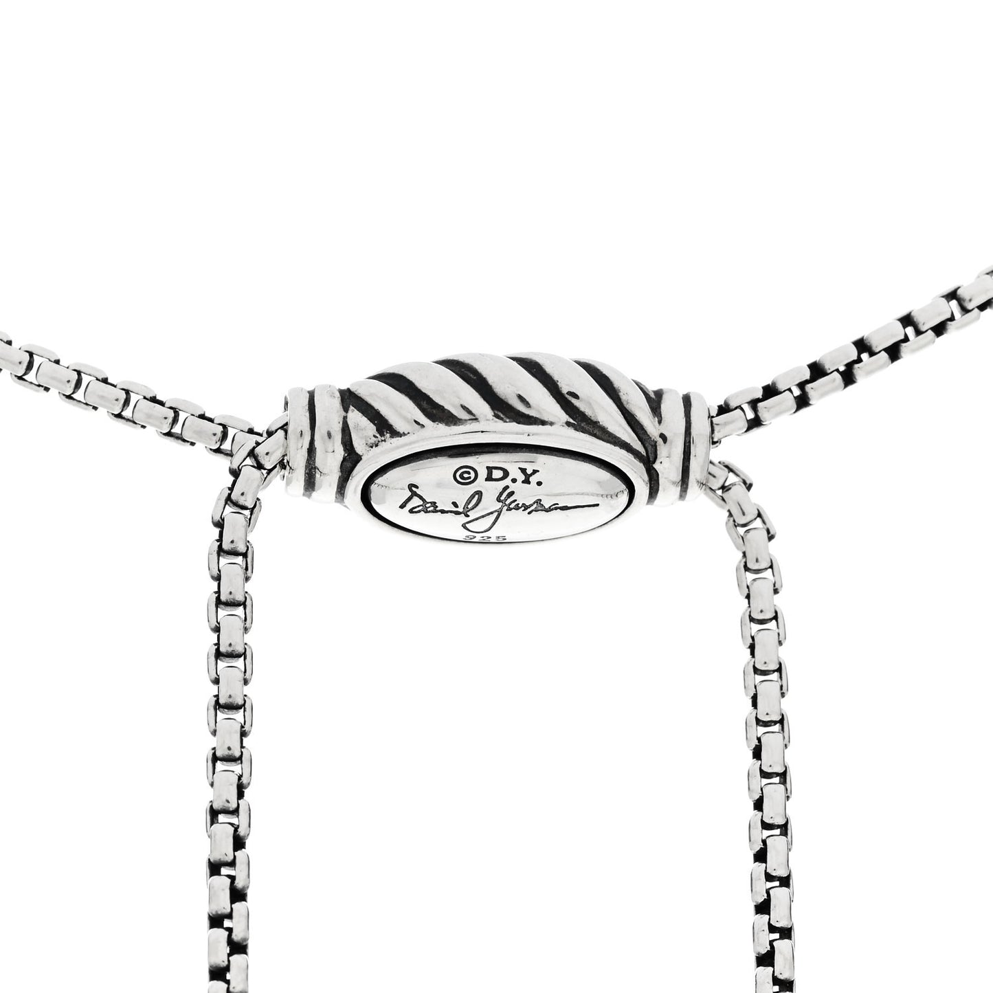 Sterling Silver 14K Yellow Gold 28mm Crossover Pendant Necklace