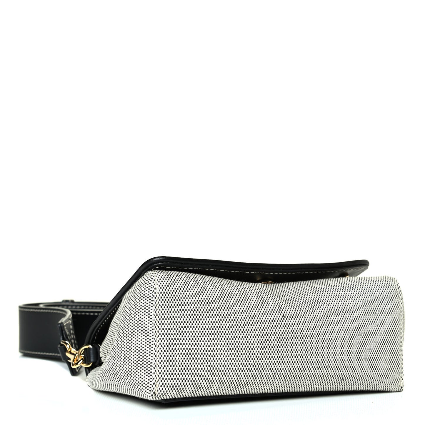 Cotton Canvas Horseferry Print Small Crossbody Bag Black Red