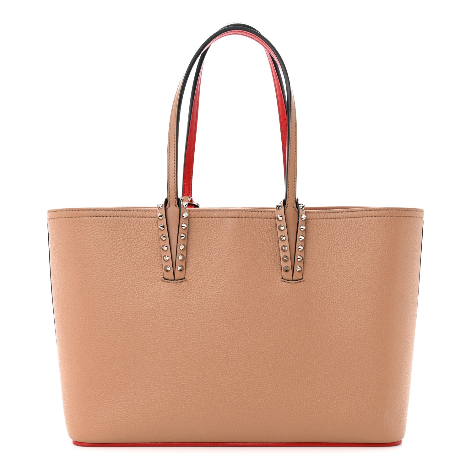 Christian Louboutin Calfskin Empire Spikes Small East West Cabata Tote Nude 1 of 15