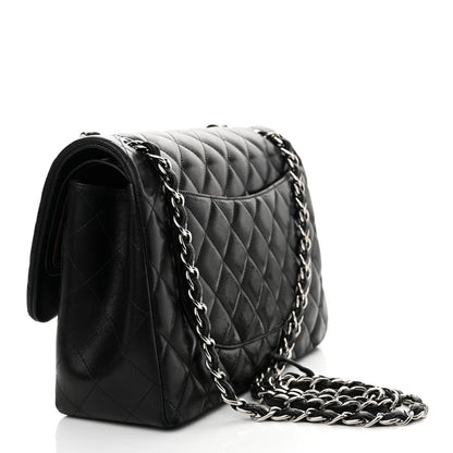 Chanel Lambskin Quilted Jumbo Double Flap Black 3 of 17