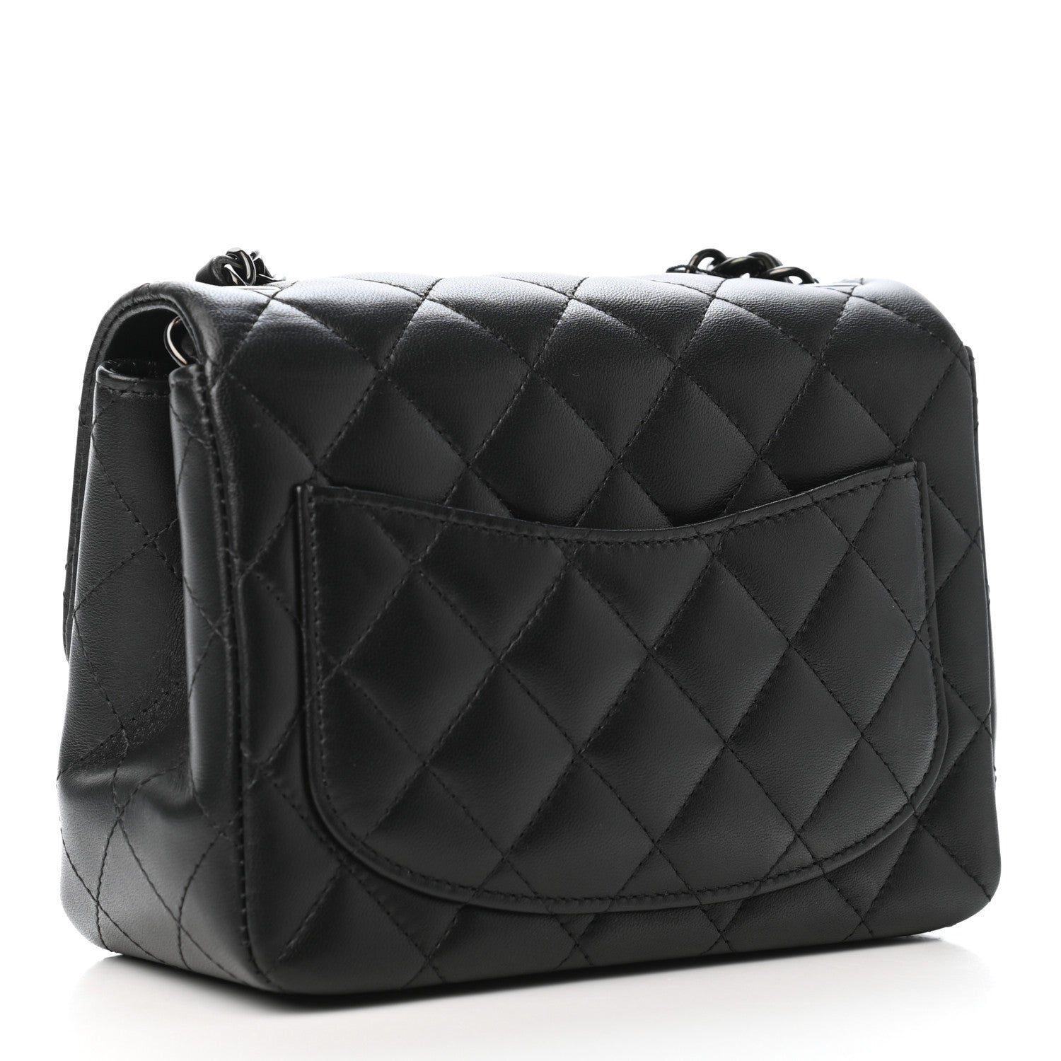 Chanel Lambskin Quilted Mini Square Flap So Black 2 of 4