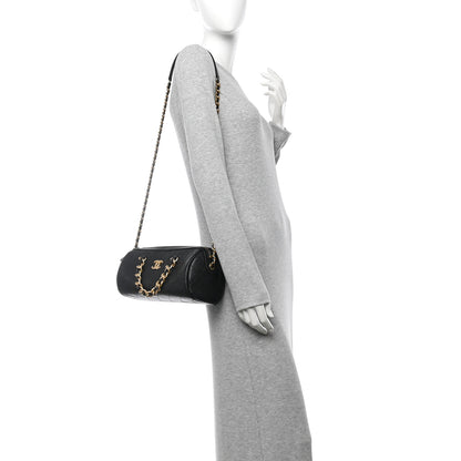 Chanel Caviar Quilted Fashion Therapy Bowling Bag Black 2 of 10