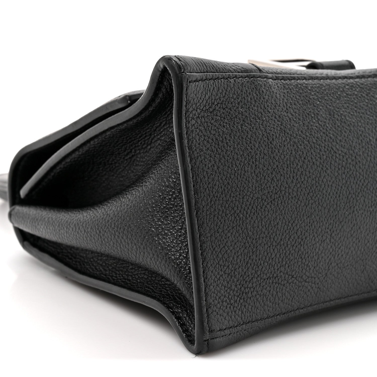 Balenciaga Grained Calfskin Small Hourglass Top Handle Bag Black 9 of 14