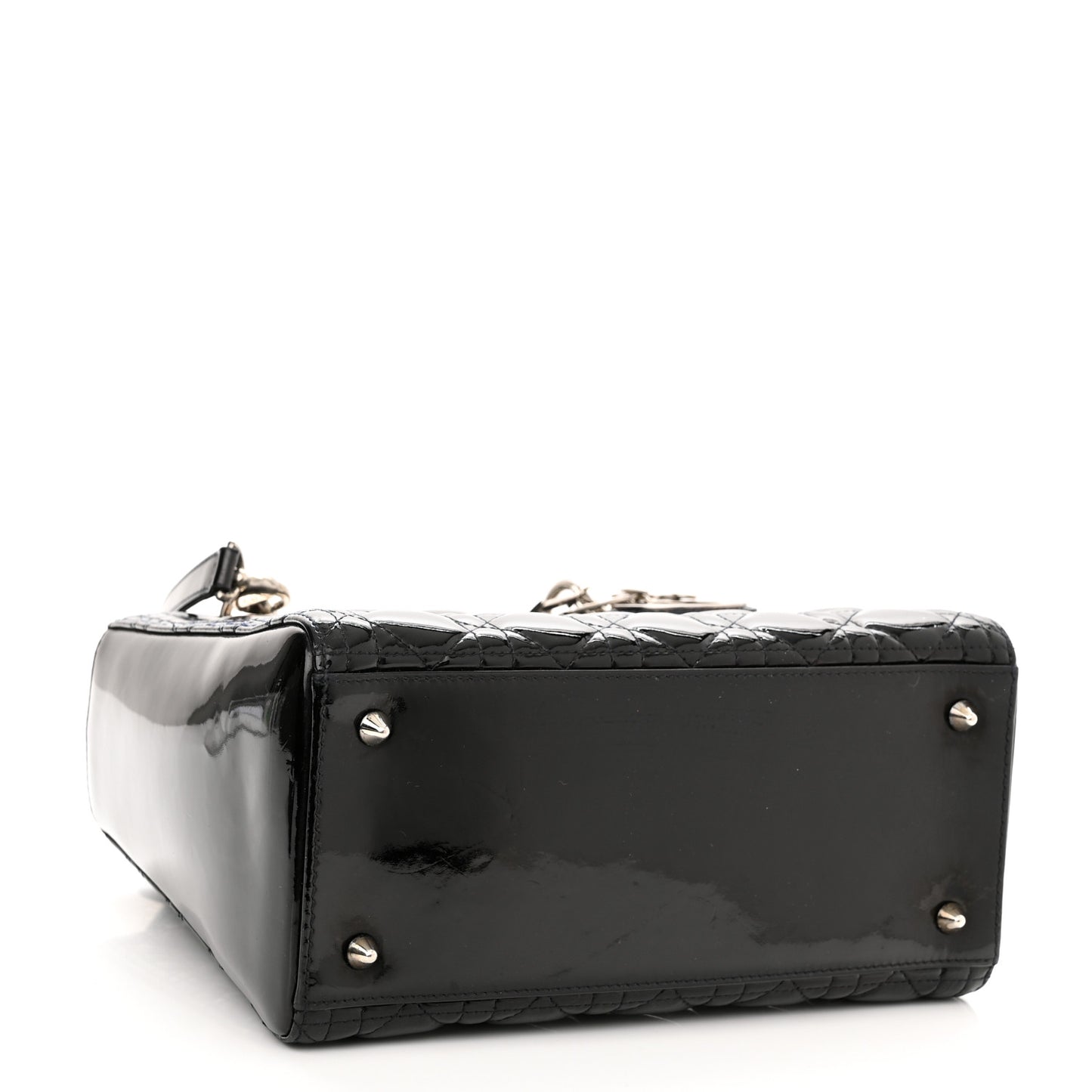 Patent Cannage Medium Lady Dior Black