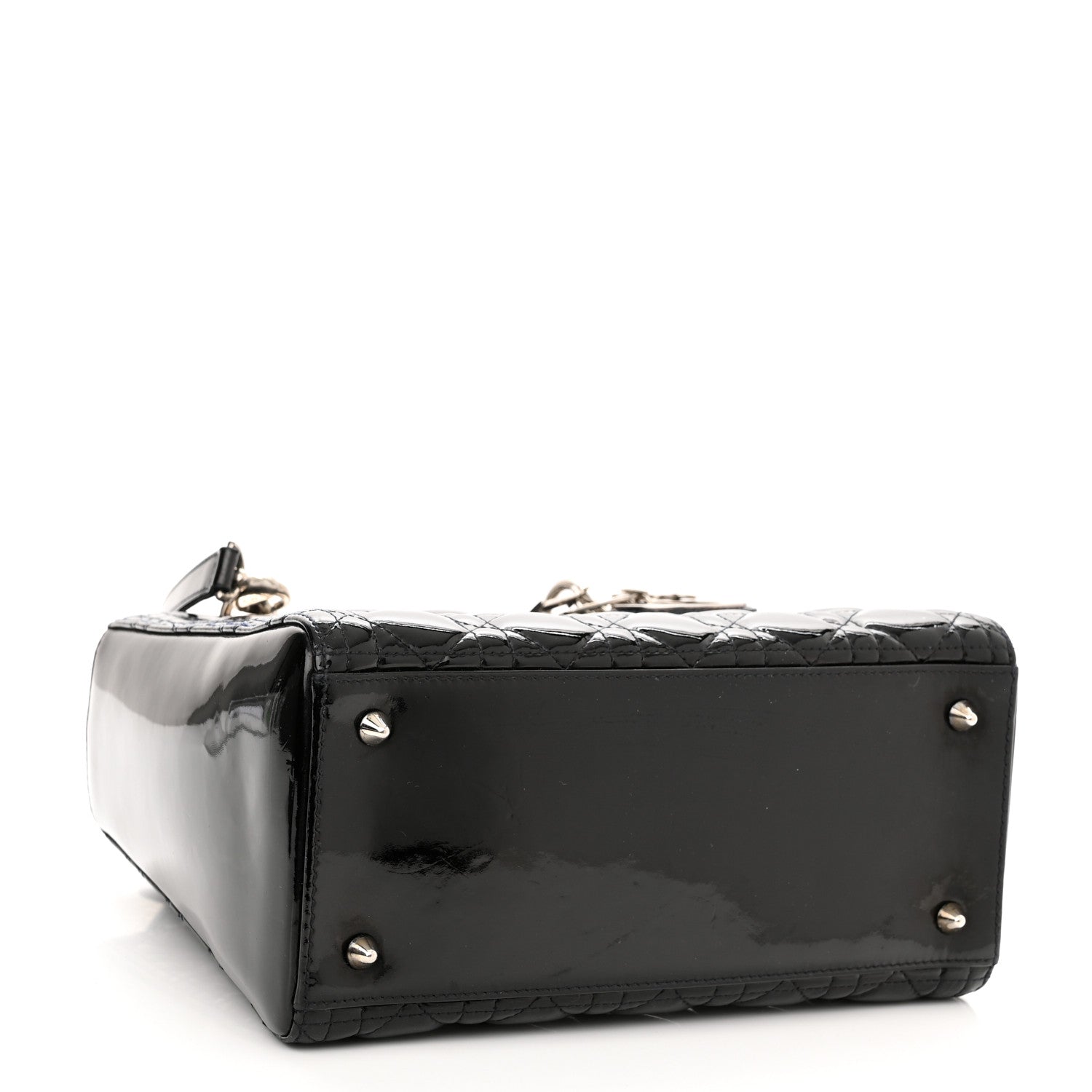 Christian Dior Patent Cannage Medium Lady Dior Black 4 of 9