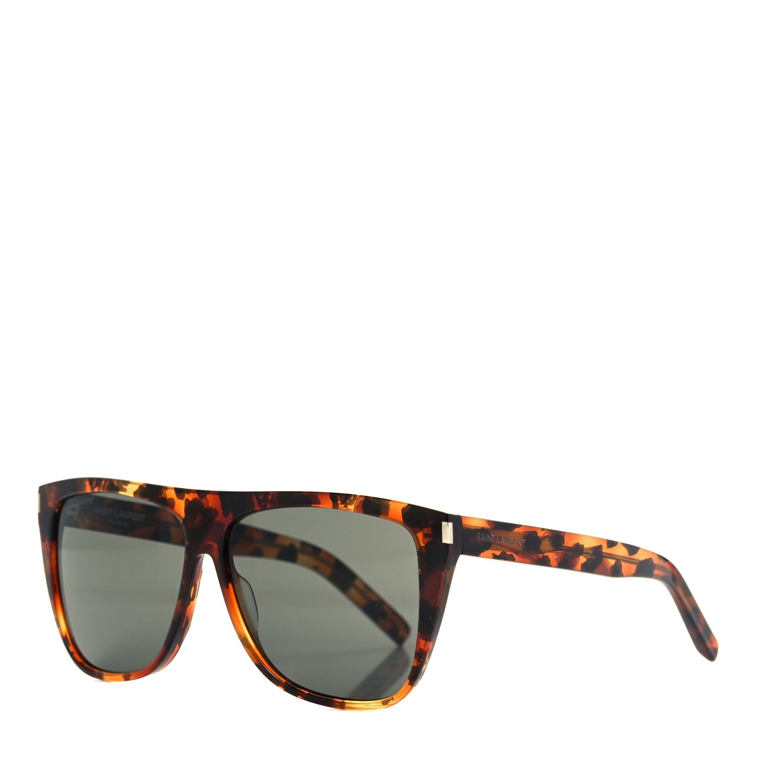 Saint Laurent Acetate Flat Top SL1 015 Sunglasses Tortoise 1 of 9