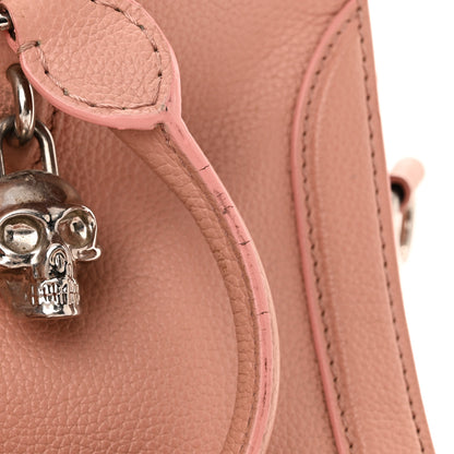 Alexander McQueen Pebbled Calfskin Small Skull Padlock Zip Around Tote Blush Pink 11 of 12