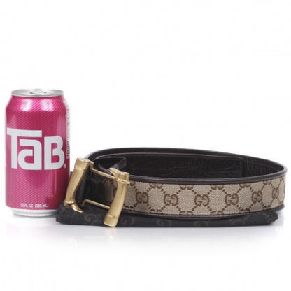 Gucci Monogram Boot Buckle Belt 80 32 2 of 6