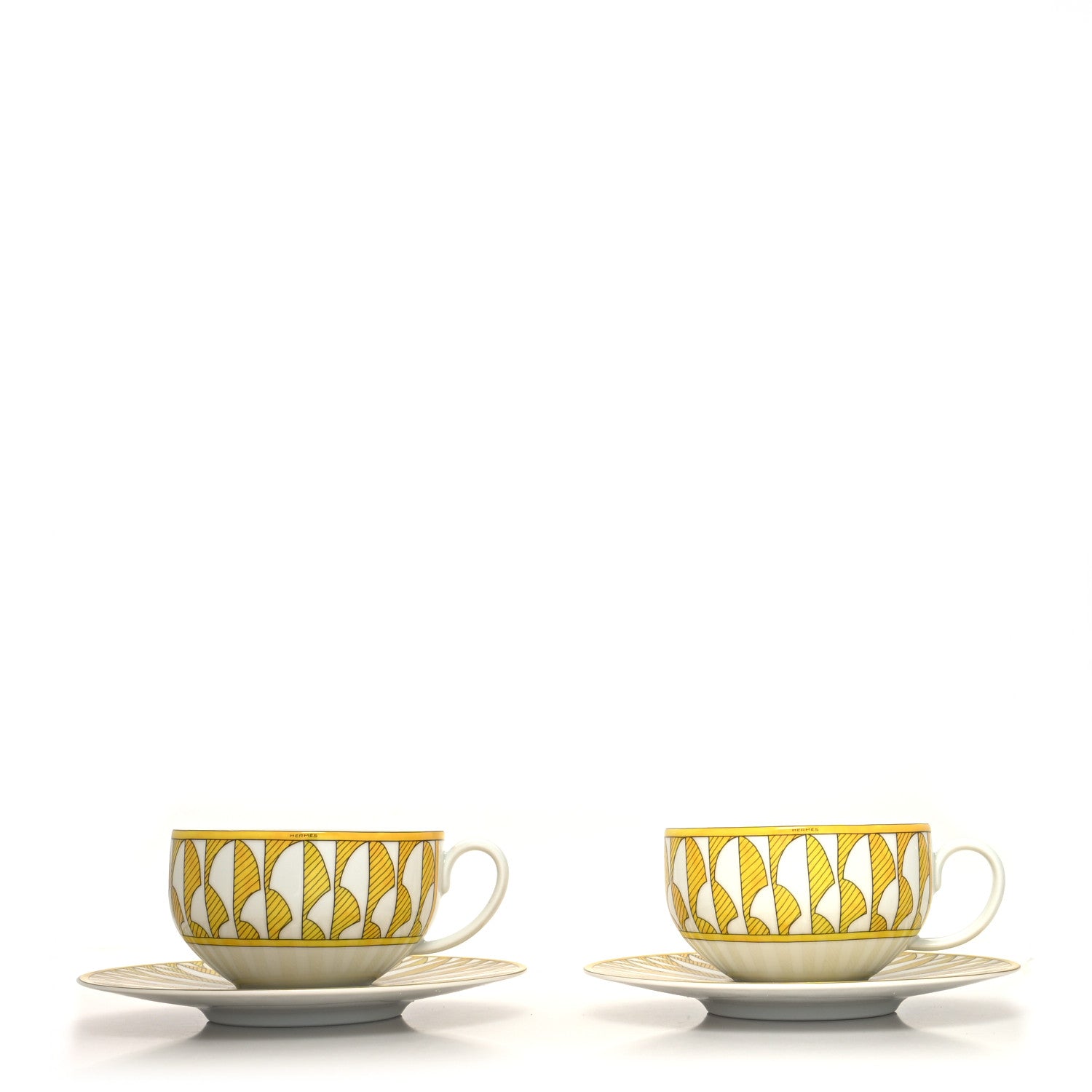 Hermes Porcelain Soleil d'Hermes Breakfast Cup And Saucer Set Of 2 1 of 10