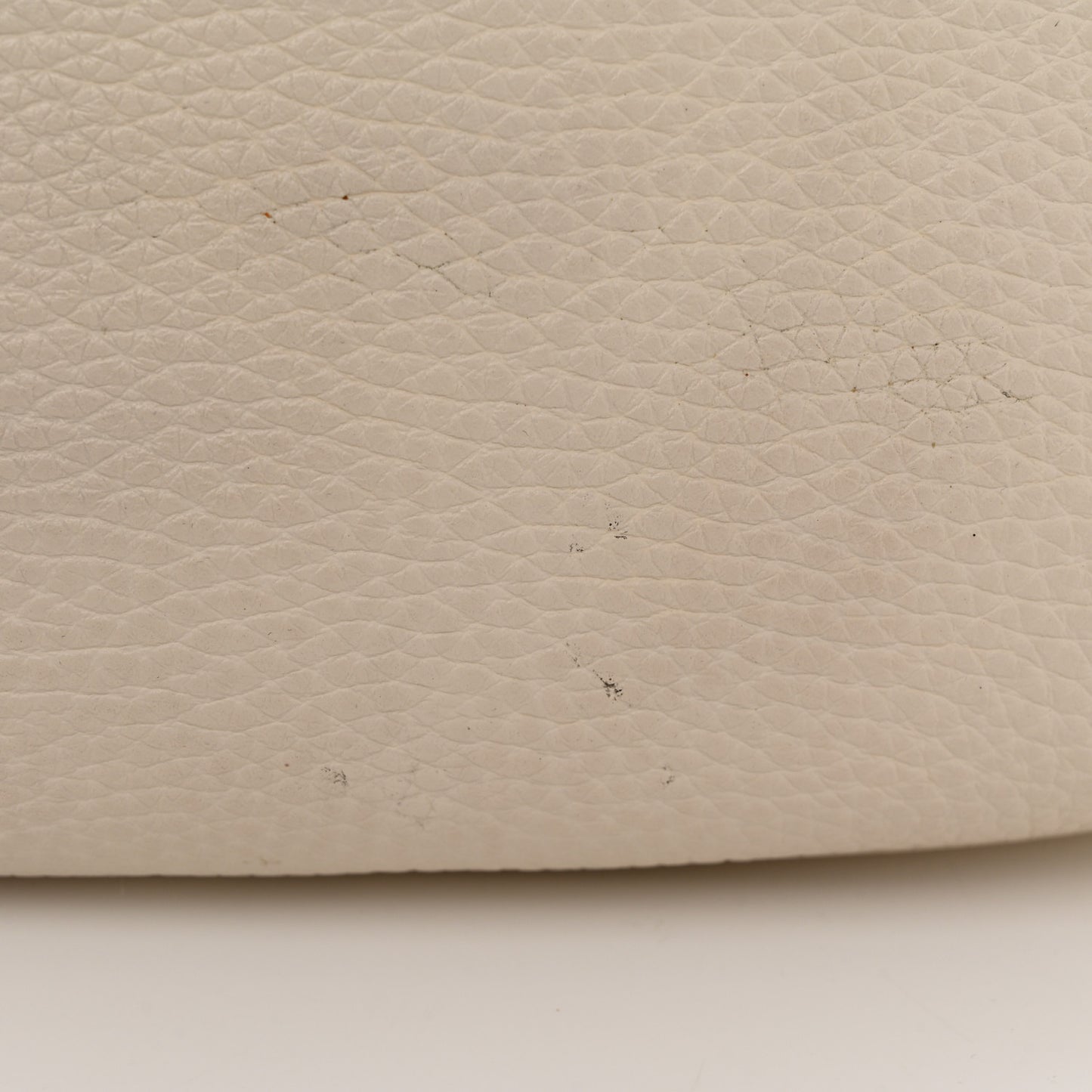 Grained Calfskin Medium Double Strap Jennifer Crossbody Chalk