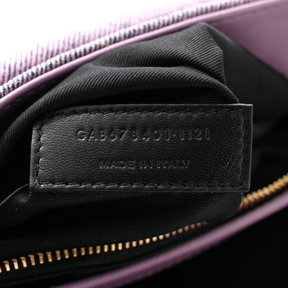 Saint Laurent Denim Y Quilted Monogram Toy Loulou Crossbody Bag Bleached Lilac 7 of 11