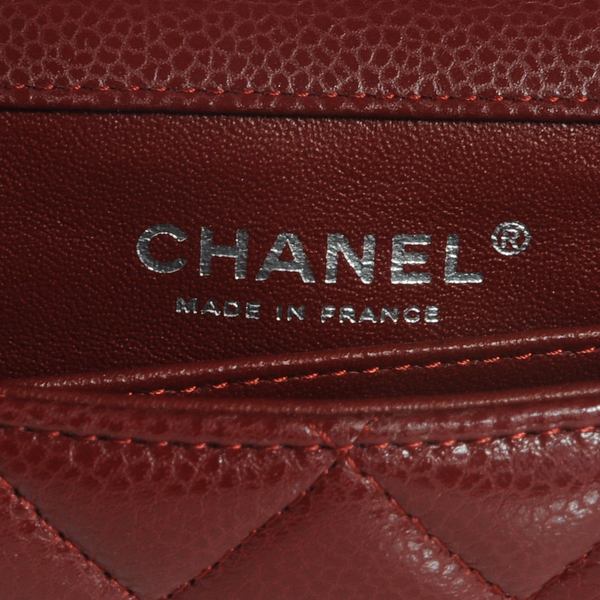 Chanel Caviar Quilted Extra Mini Flap Dark Red 6 of 7
