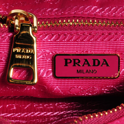 Prada Tessuto Nylon Saffiano Crossbody Bag Ibisco 6 of 10