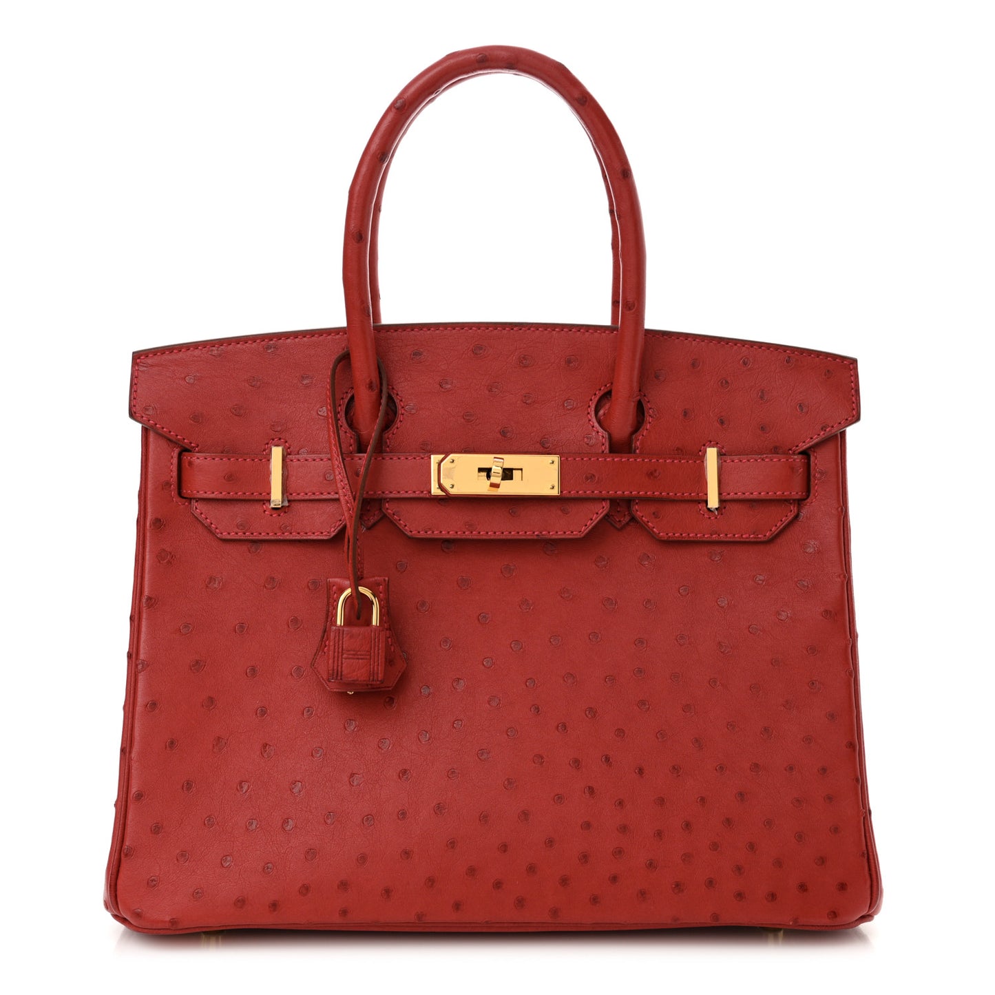 Ostrich Birkin 30 Rouge Vif