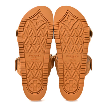 Louis Vuitton Suede Bom Dia Comfort Mule Sandals 40 Camel 6 of 9