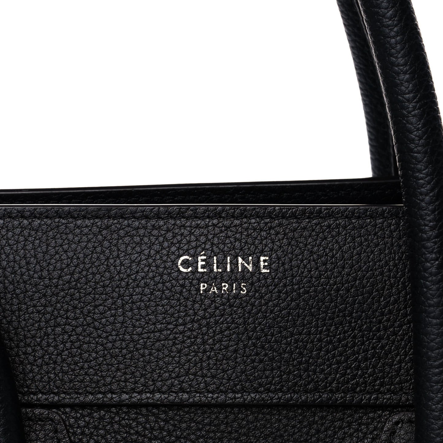 Drummed Calfskin Mini Luggage Black