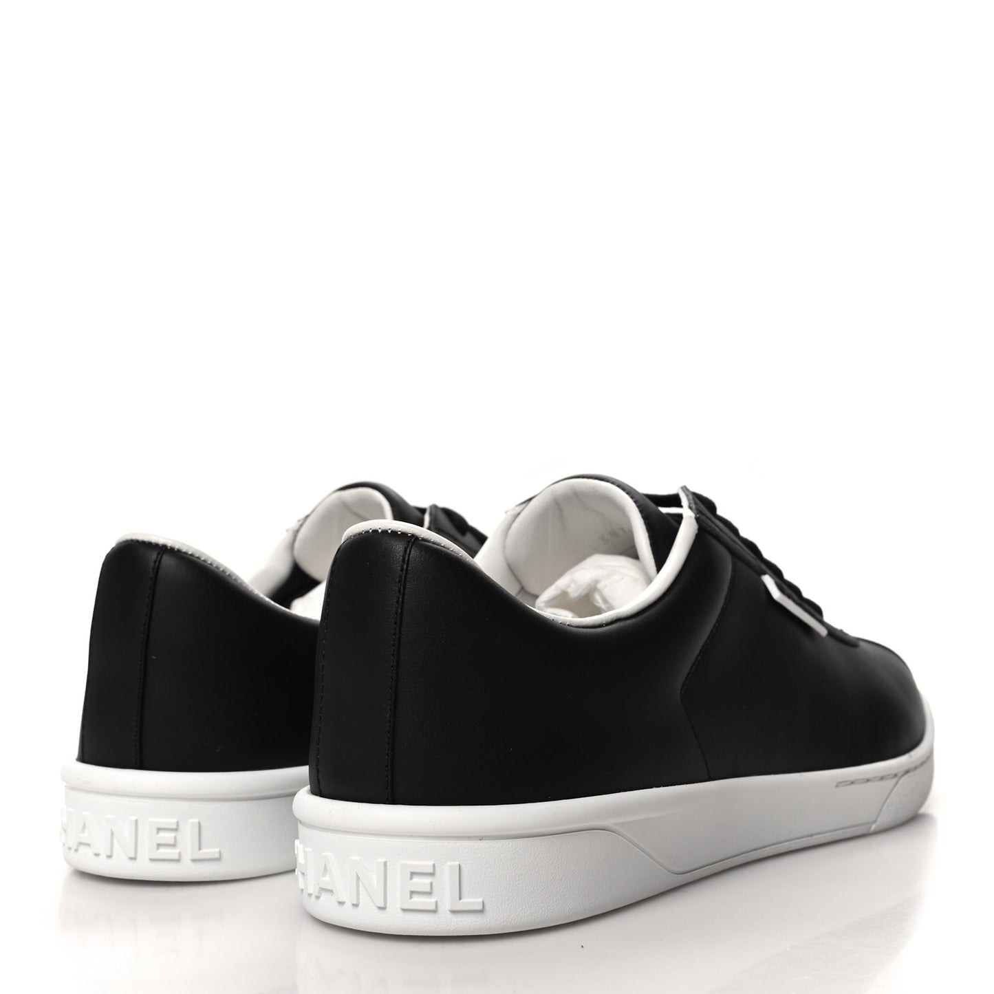 Calfskin CC Womens Sneakers 40 Black