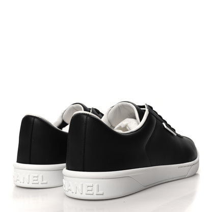 Chanel Calfskin CC Womens Sneakers 40 Black 4 of 8