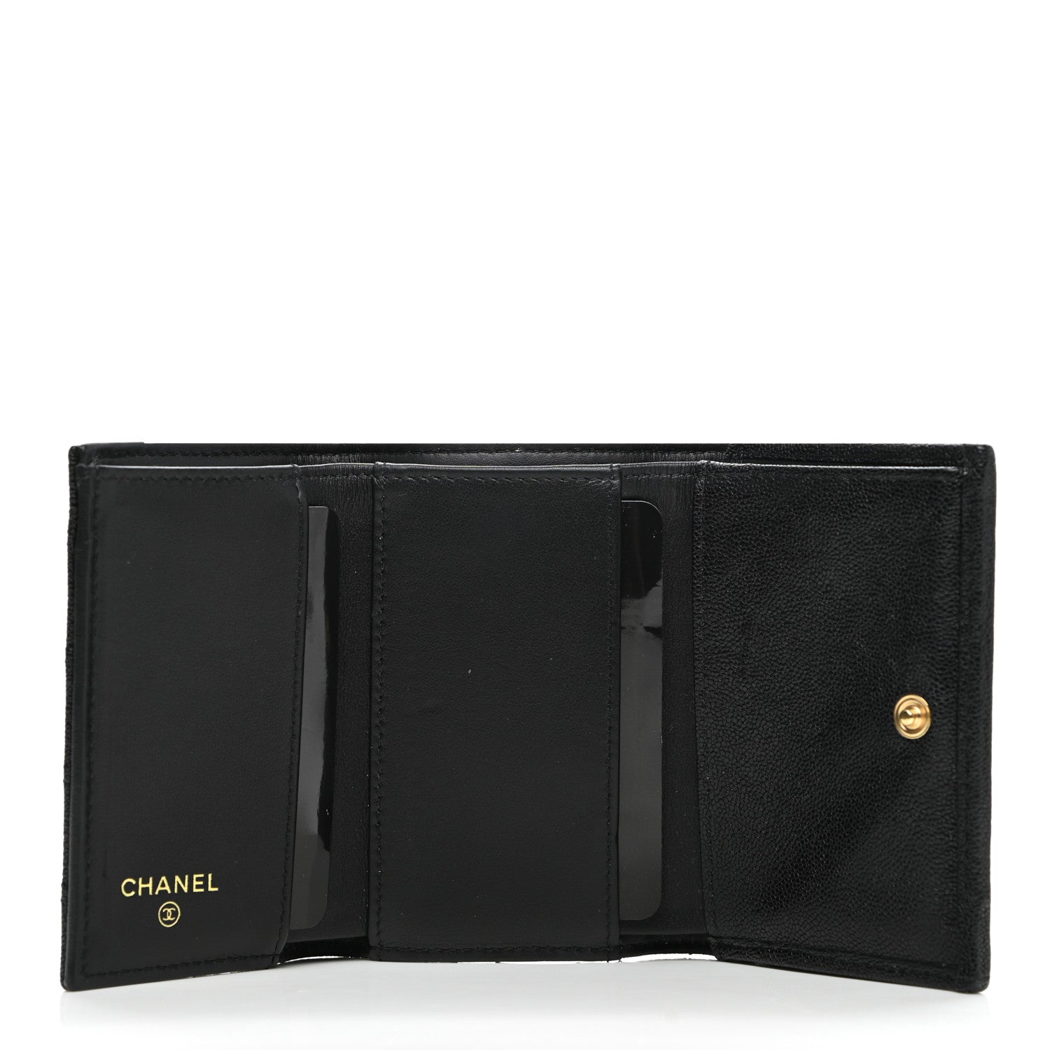 Chanel Caviar Quilted Small Boy Flap Wallet Black 5 of 9