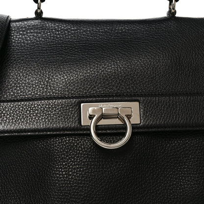 Salvatore Ferragamo Calfskin Large Sofia Shoulder Bag Black 7 of 10