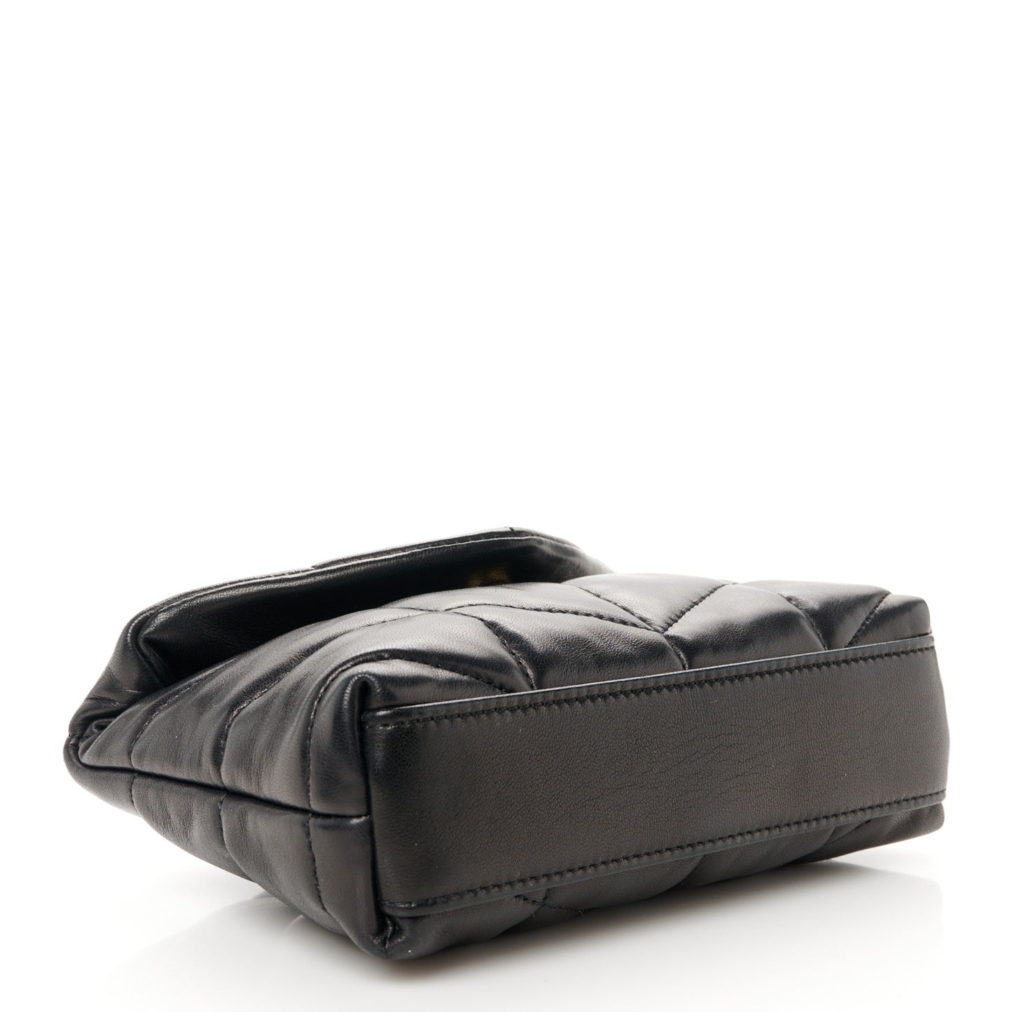Lambskin Monogram Loulou Puffer Pouch Clutch Black