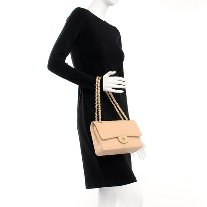 Chanel Caviar Quilted Medium Double Flap Beige Clair 2 of 16