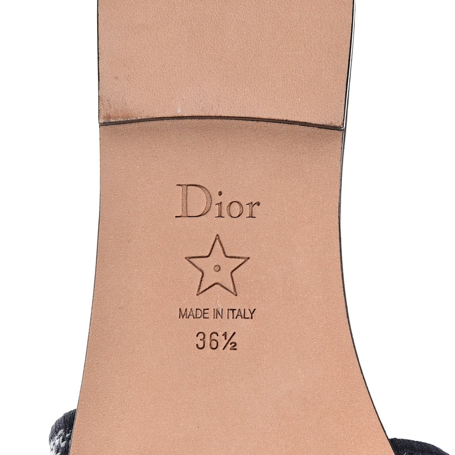 Canvas Tie and Dior Embroidered Dway Flat Slide Sandals 37.5 Denim