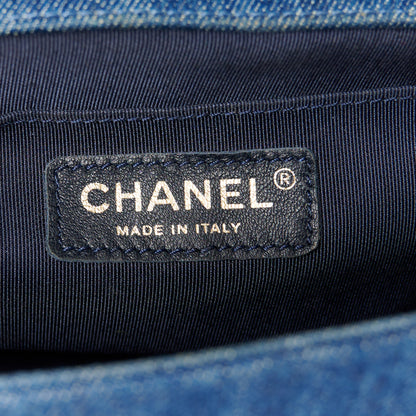 Chanel Denim Patchwork Medium Boy Flap Blue 5 of 9