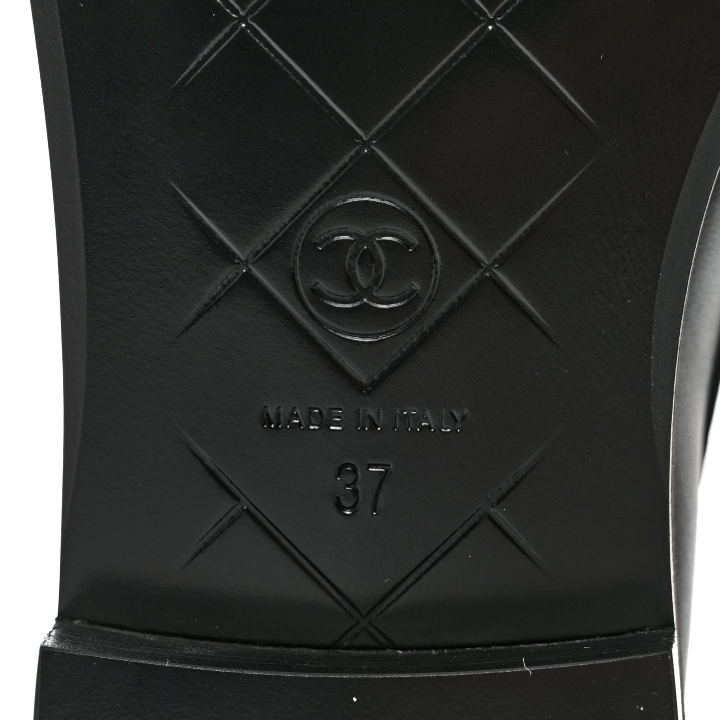 Lambskin Quilted CC Turnlock Loafers 37 Black