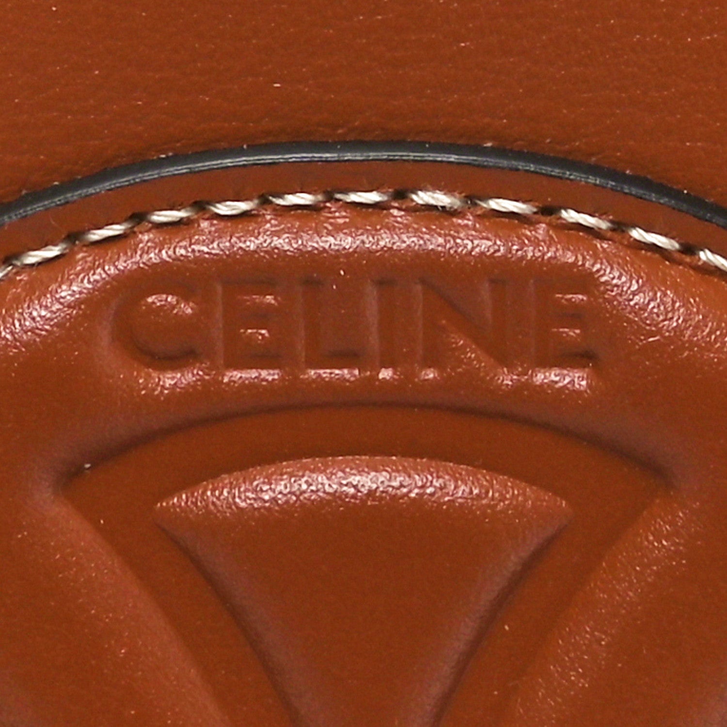 Celine Smooth Calfskin Small Cuir Triomphe Bucket Bag Tan 6 of 10