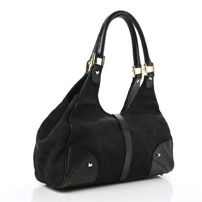 Gucci Monogram Calfskin Large Bardot Tote Black 3 of 11