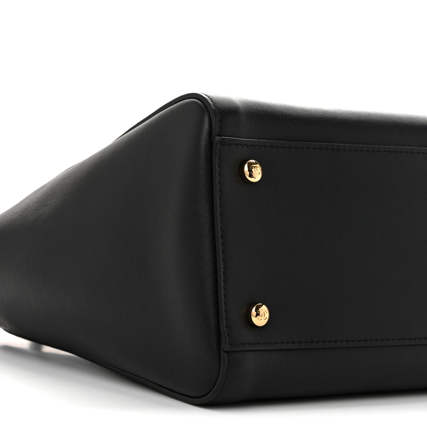 Calfskin Archetype Small Shopping Tote Black