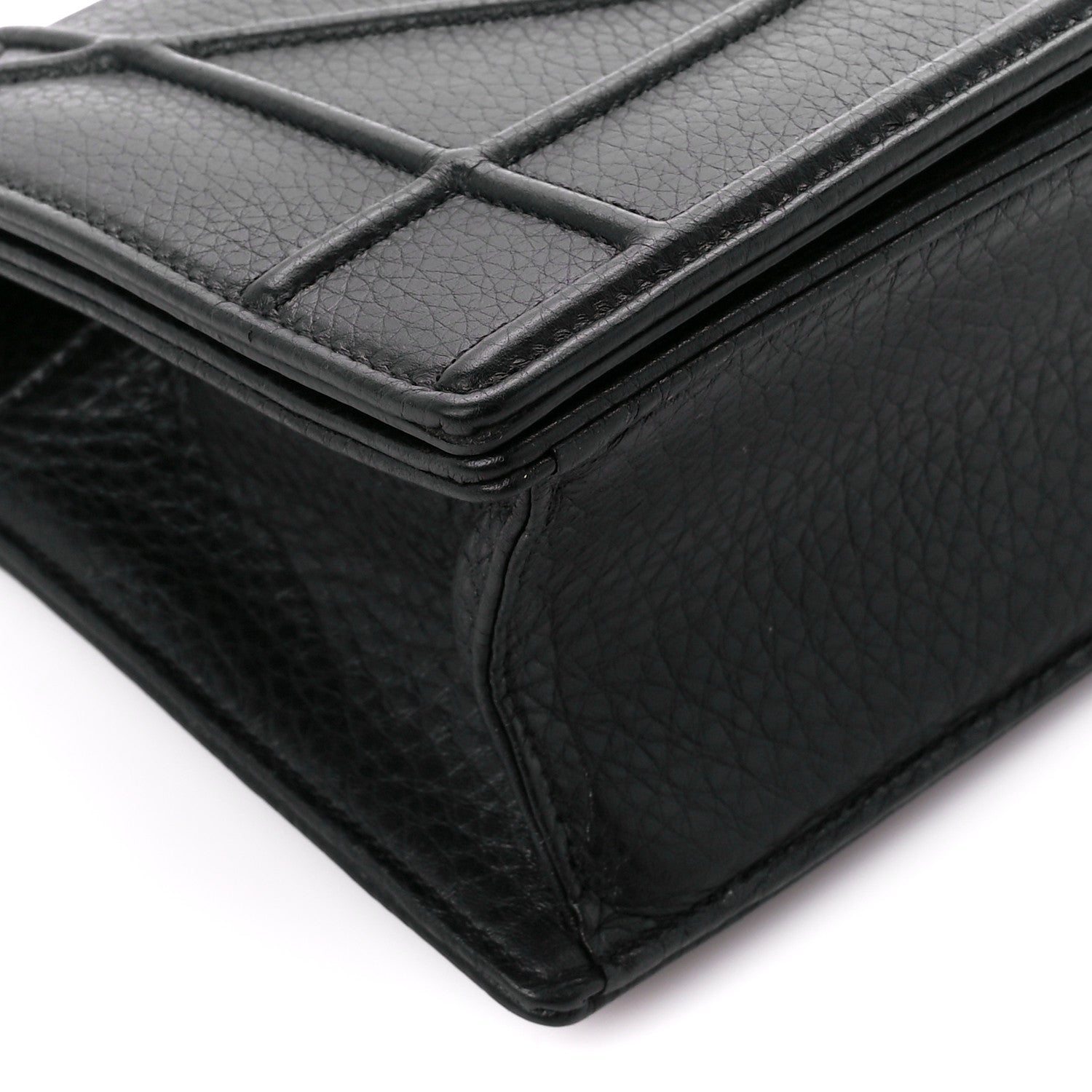 Christian Dior Grained Calfskin Small Diorama Flap Bag Black 10 of 11