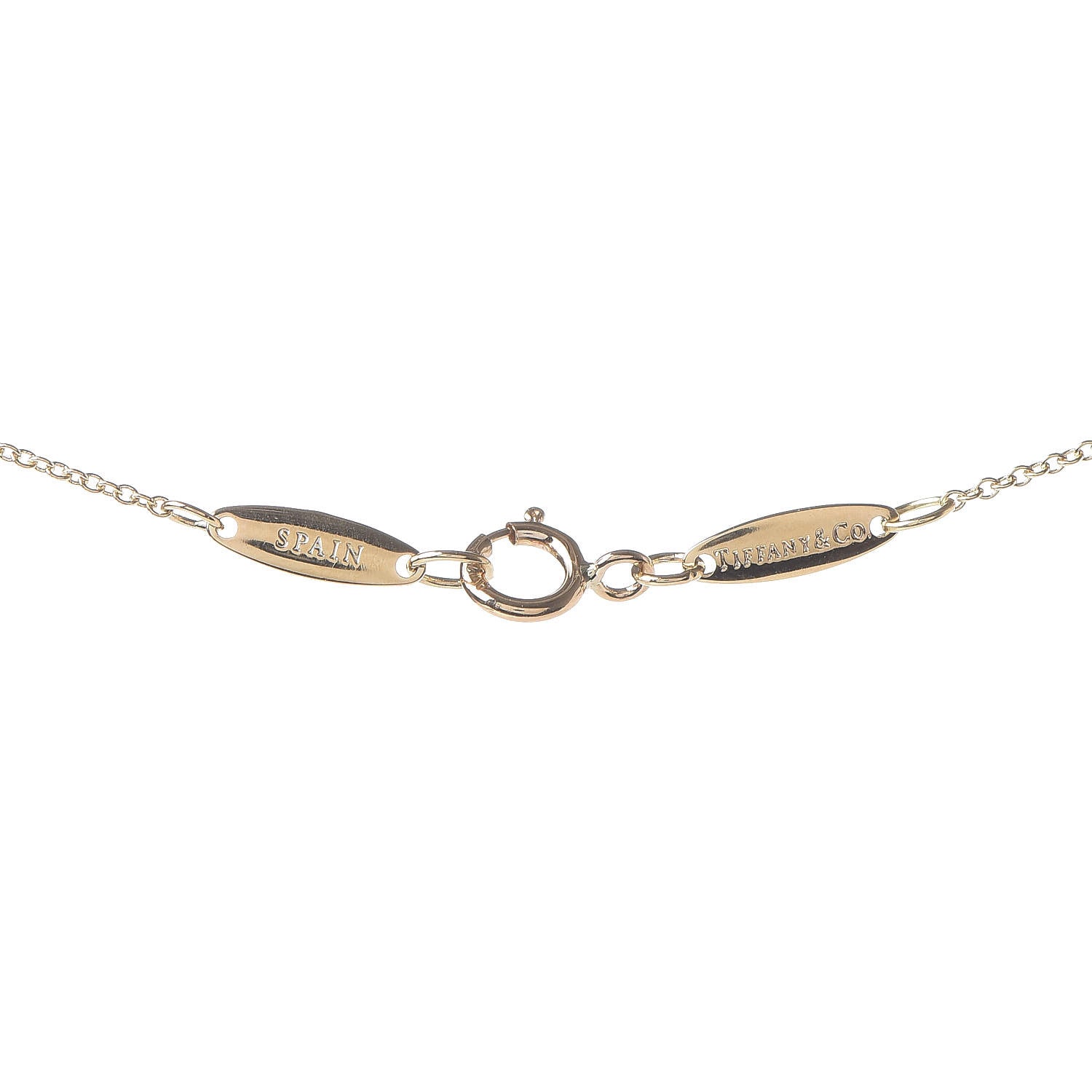 Tiffany 18K Yellow Gold 7mm Elsa Peretti Bean Pendant Necklace 5 of 5