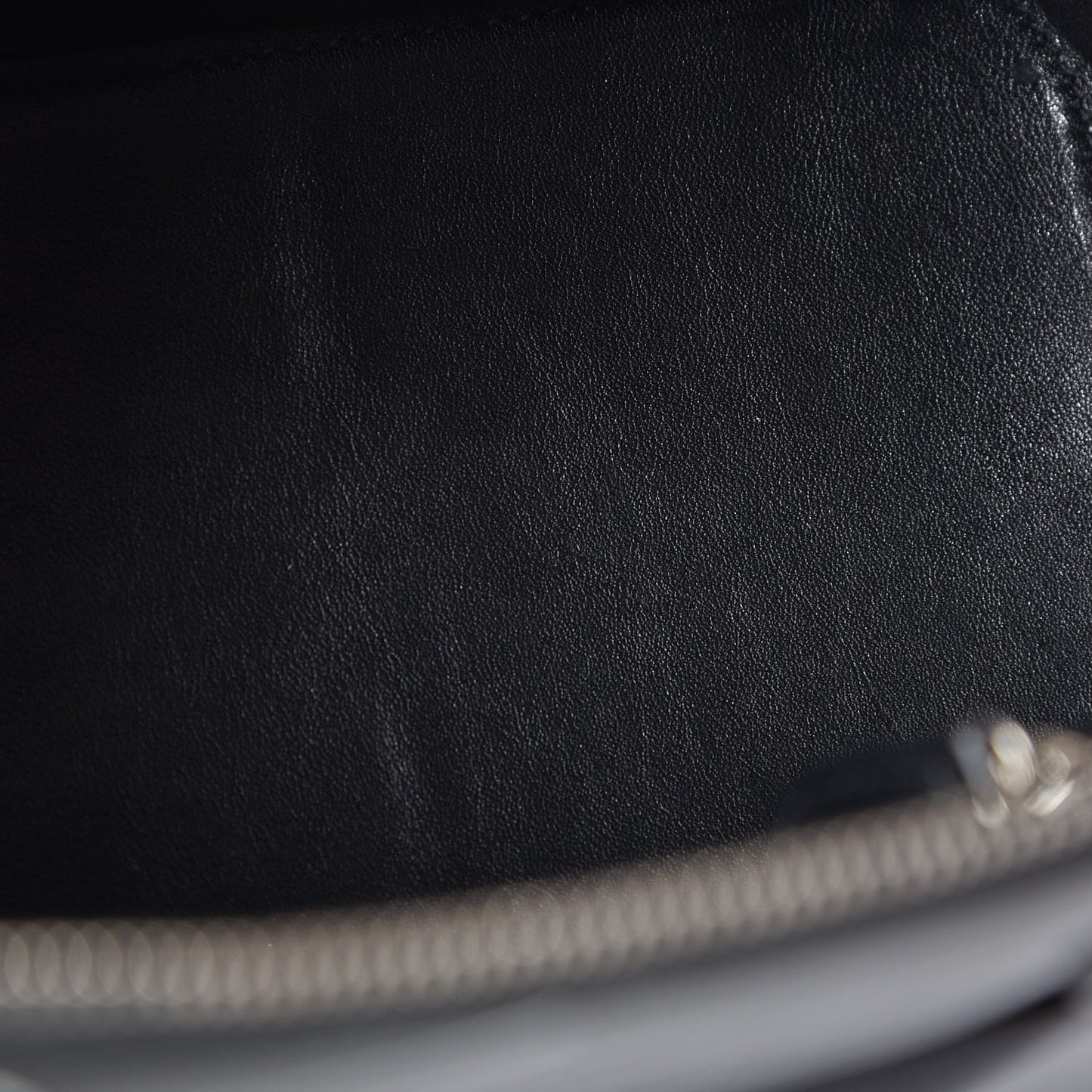 Calfskin Logo Print S Ville Top Handle Bag Black White
