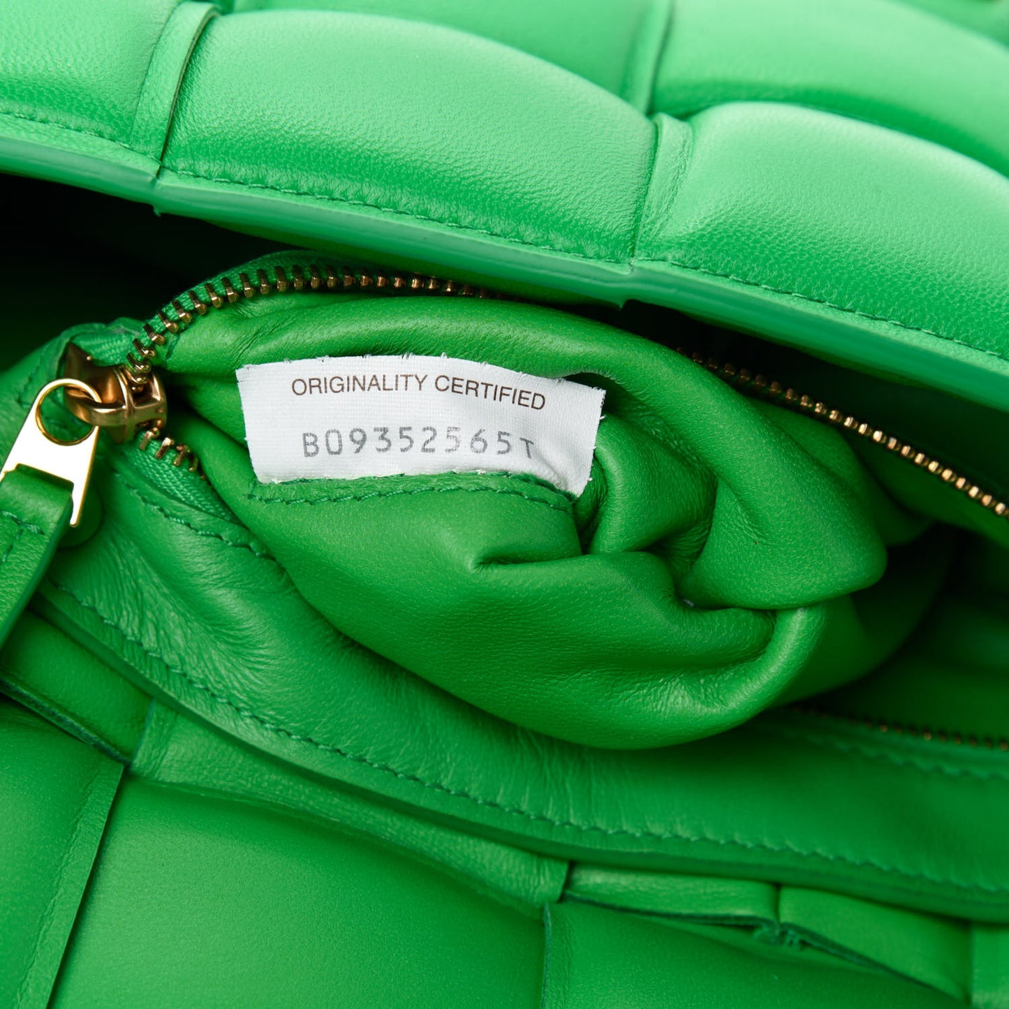 Nappa Maxi Intreccio Padded Cassette Crossbody Bag Grass