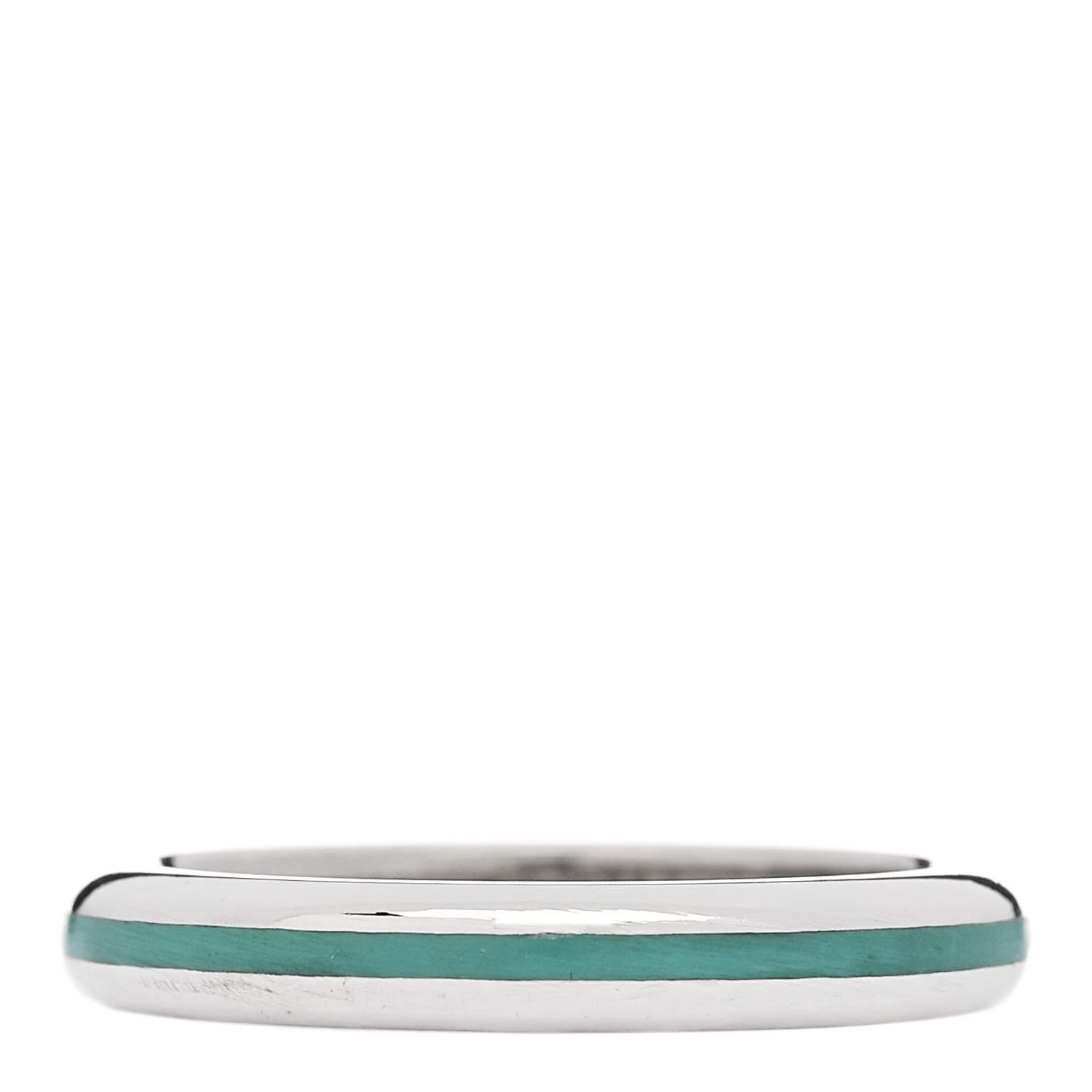 Tiffany Sterling Silver Enamel Stackable Ring 52 6 Blue 3 of 4