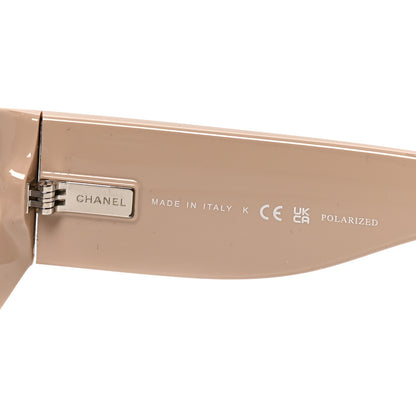 Chanel Acetate Cat Eye Sunglasses 6056 Black Beige 5 of 7