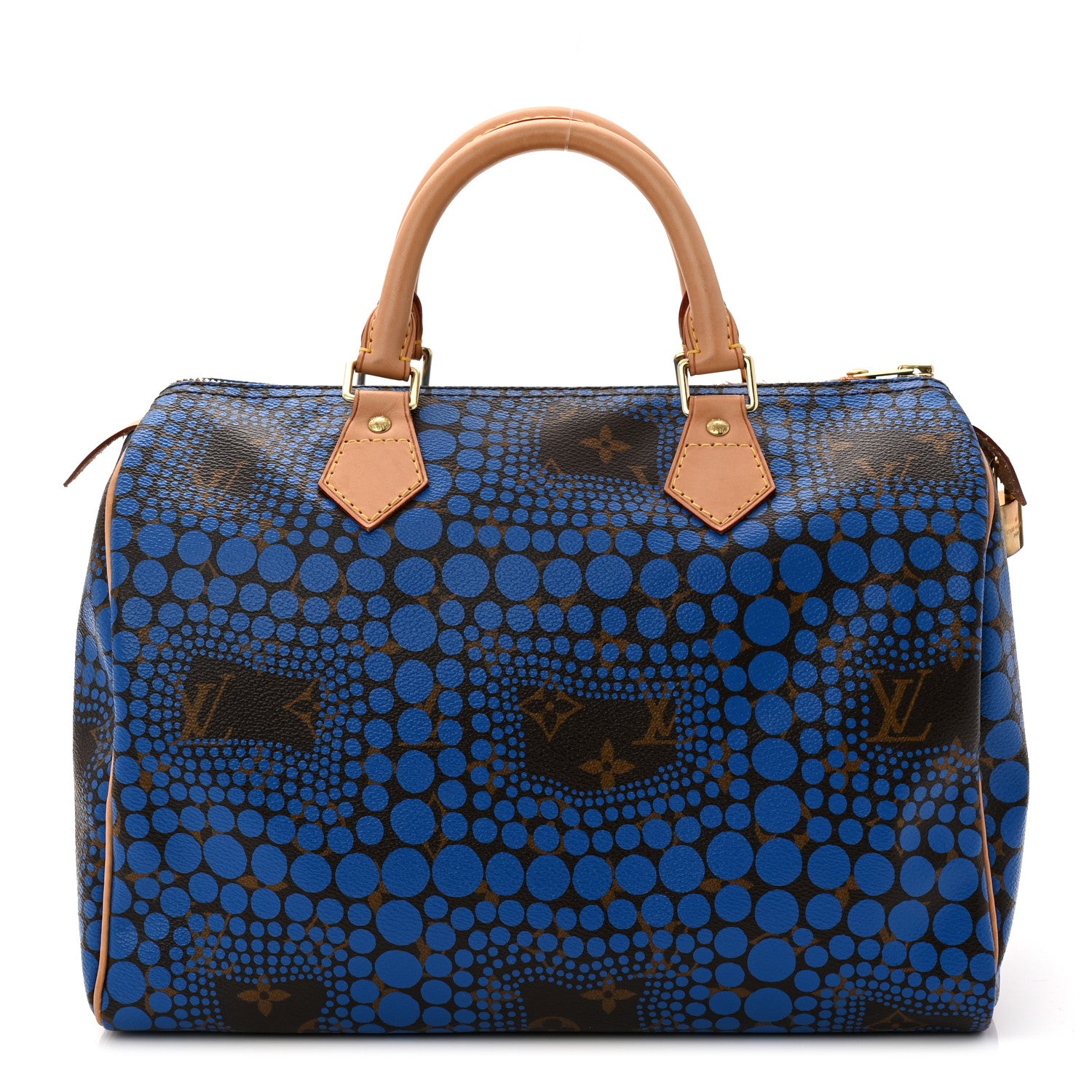 Louis Vuitton Monogram Kusama Town Speedy 30 Blue 1 of 10
